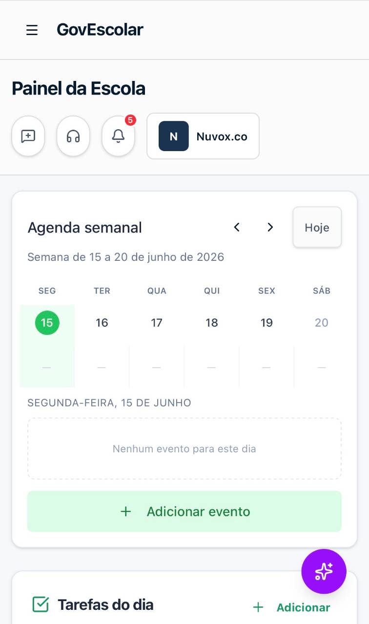 GovEscolar no celular